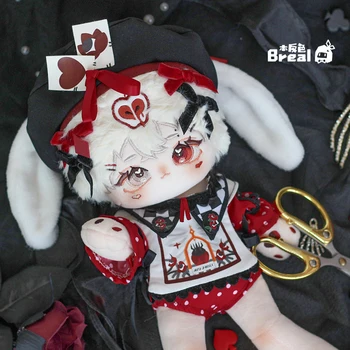 Нова ръчна изработка 4бр/комплект 20см Дрехи за кукли Cardinal Misty Дрехи Dark Polka Dot Fairytale Gothic Poker Beret Outfit Дрехи Подарък
