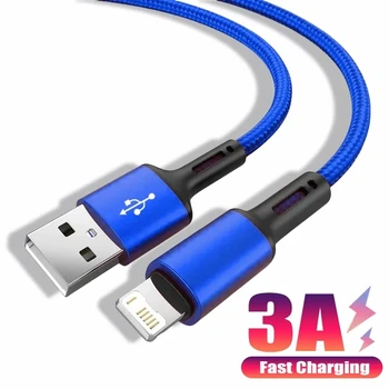 USB кабел за iPhone 14 13 12 11 Pro X XS Max 6 7 8 Plus SE Apple iPad Кабел за бързо зареждане Произход Зарядно за мобилен телефон Кабел за данни 3m