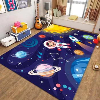 карикатура астронавт пространство детска стая килим площ килим нехлъзгане баня етаж мат килими хол легло стая килим игра мат