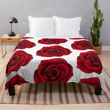 Сладка червена роза хвърлят одеяло модни дивани персонализиран подарък пътуване спално бельо одеяла