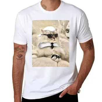 Нов чат Тениска Lagerfeld върховете момчета животински печат риза блуза ново издание тениска мъжки тениски