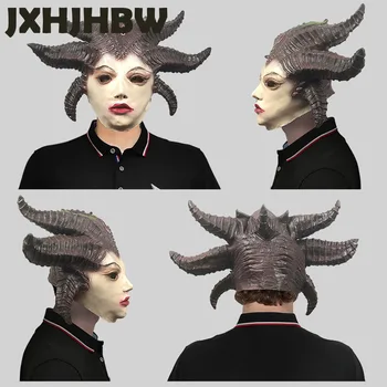 JXHJHBW Игра Diablo IV Lilith маска косплей костюм ужас демон латекс маски каска Хелоуин парти реквизит