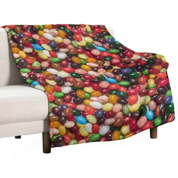 Gourmet Jelly Bean Candy Photo Pattern Throw Blanket Heavy Blanket Рошаво одеяло Спален чувал одеяло