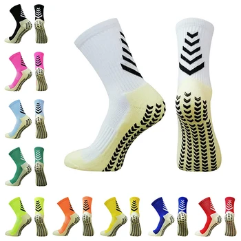 Футболни чорапи Мъже Атлетични неплъзгащи се футболни чорапи Омекотени дишащи за бягане Йога Баскетбол Туризъм Спортни чорапи за захващане