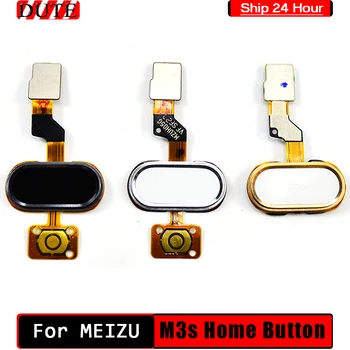 За Meizu M3S Home бутон пръстов отпечатък Touch ID сензор Flex кабел лента подмяна част MEIZU M3S бутон ключ черно/бяло/златисто