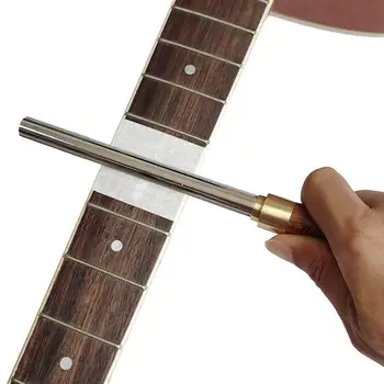 Guitar Fret Crowning Edges File with 3 Crowning Grooves Luthier Tools for Ukuleles, Guitar, Bass