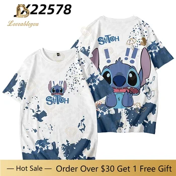 Lilo Stitch T Shirt Boys Clothes Anime Stitch T-shirts Disney T Shirts Baby Short Sleeve T-shirt