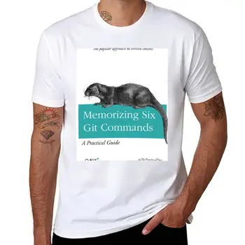 New Memorizing Six Git Commands Тениска Къса тениска Тениска за момче сладки дрехи обикновени черни тениски мъже