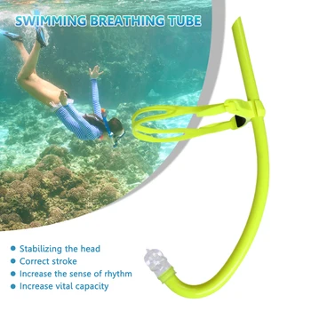 PVC силиконова тръба за гмуркане с шнорхел Подвижна скоба Подводна дихателна тръба Преносимо безопасно трайно удобно оборудване на открито