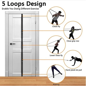 Door Anchor Strap Exercise Band Door Anchor Space Saving Working Out Door Anchor 5 Anchor Points for Home Workouts