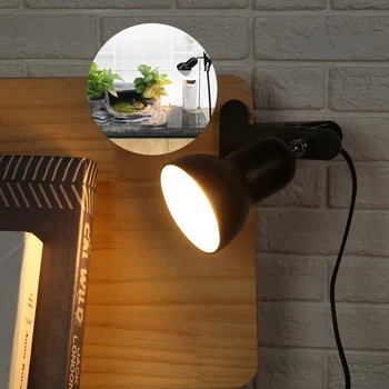 360 градуса въртяща се щипка светлина база костенурка влечуго придаване скоба лампа притежателя с изключване превключвател нощно осветление база