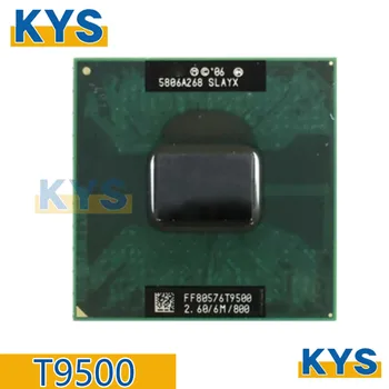 Intel Core 2 Duo За T9500 процесор лаптоп CPU T-9500 двуядрен двуядрен двурезбов SLAQH SLAYX слот P 35W 2.6Ghz 6MB кеш