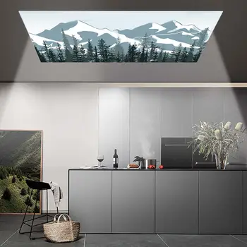 Релаксиращ мирен таван абажур абажур с пейзажни модели елегантни пейзажни модели абажур пламък за офис