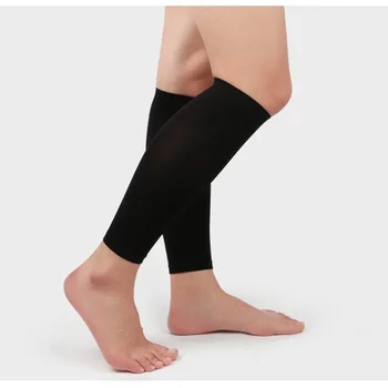 1Pair здраве подкрепа крак пищял чорапи разширени вени теле ръкав компресия скоба обвивам оформяне теле крак чорапи жени дама