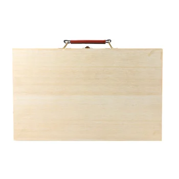 1Pc Акварел масло писалка случай пигмент кутия многофункционален случай за съхранение дървена кутия