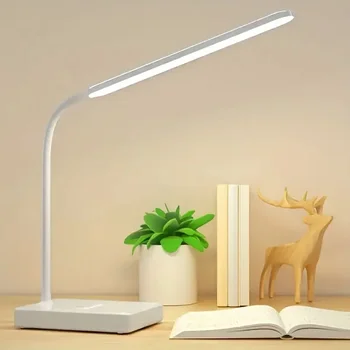 LED настолна лампа Димируема докосваща се нощна светлина Защита на очите Сгъваема настолна лампа USB акумулаторна лампа за четене на проучване Нощна лампа