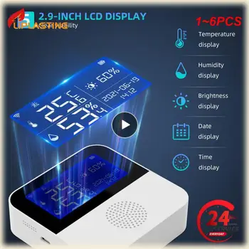 1~6PCS Tuya WiFi сензор за влажност на температурата с външна сонда LCD екран дистанционен монитор вътрешен термометър хигрометър Smart