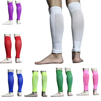 Нови футболни чорапи Подложки за пищял Покритие на краката Мъже Жени Спортни ръкави Ръкави за бягане
