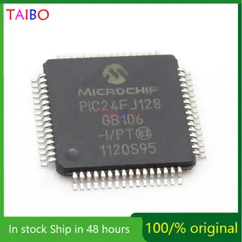 PIC24FJ128GB106-I/PT SMD TQFP-64 16-битов микроконтролер MCU-MCU чип чисто нов оригинален