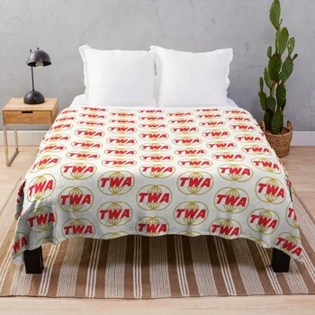 TWA Airlines - Реколта лого хвърлят одеяло многофункционални топло за зимата смешно подарък Космати одеяла