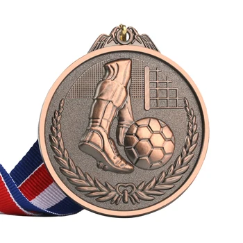 Трофей Златен Сребърен Бронзов Медал Футбол Възпоменателен медал за сувенирен подарък