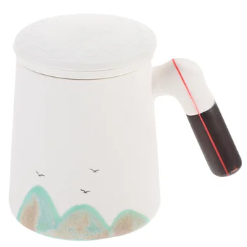 1 комплект керамична чаша за чай с инфузер и капак чаша за чай с кутия с капак за вода