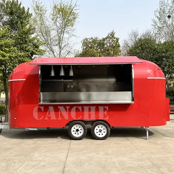 Персонализирана модерна снек мобилна количка за храна за продажба Дизайн Камион за ремарке за храна Отговарят на европейските стандарти