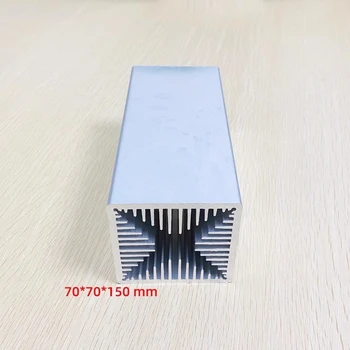  транзисторен радиатор с вентилатор 70 * 70 * 150 / 100mm мощен електронен хладилен радиатор въздушно охлаждане
