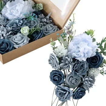 Сватбена изкуствена кутия за цветя Декорации на фестивални парти сцени Симулация Кутия за подаръци с цветя Начало Орнаменти Консумативи за продукти