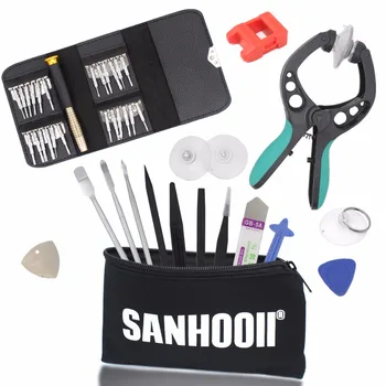 SANHOOII Универсален 38 в 1 мобилен телефон Отваряне на екрана Клещи Инструменти за ремонт Комплект инструменти за отвертки