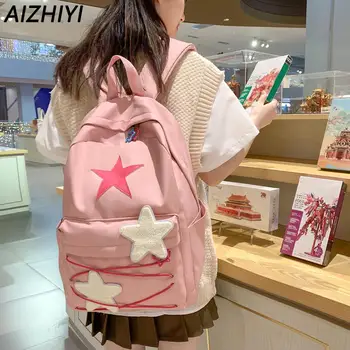 корейски сладки раници японски жени раница улично облекло Y2k естетически студенти момичета училищни чанти висок капацитет Kawaii раница
