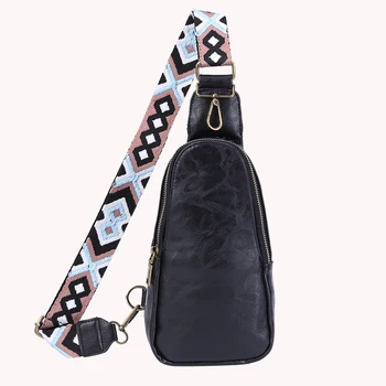 Модни Crossbody чанти животински щампи Boho рамо чанта PU кожа прашка Фани пакет широка каишка пътуване малък за дами момиче