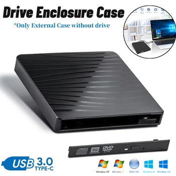 Оптични устройства корпус случай USB 3.0/Type-C външни устройства корпус DVD/CD-ROM случай за лаптоп нетбук твърд диск плейър