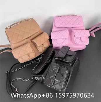 2023 Частна персонализирана висококачествена кожена чанта Дамска модна чанта за рамо Дизайнерска чанта Messenger Chain Bag