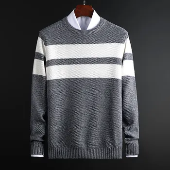 2023 Кашмир памук пуловер мъже есен зима Джърси джъмпер халат hombre Издърпайте homme Hiver пуловер мъжки O-образно деколте плетени пуловери