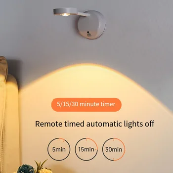 USB акумулаторна интелигентна човешка сензорна безжична стенна светлина Димируема LED прожектор за осветление на картини Картини