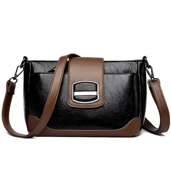 Проста хардуерна декорация чанта за рамо Модерен дамски дизайнер ниша марка Crossbody чанти високо качество PU чанта 2023 SAC